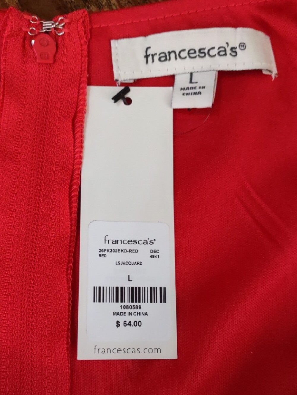 Francesca's Collections Red Long-Sleeve Ruffle Mini Dress - Picture 10 of 12
